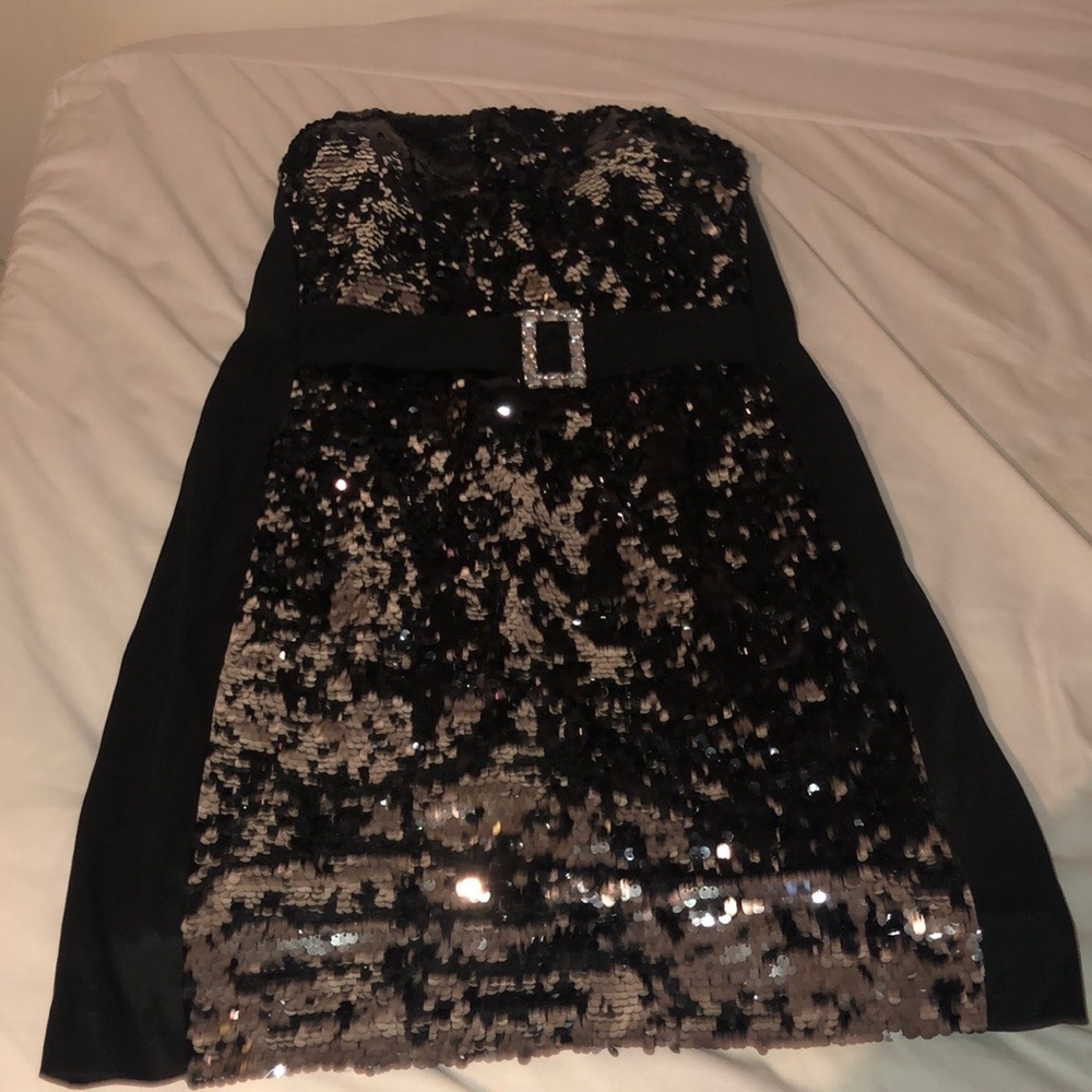 Sequin Strapless Dress
